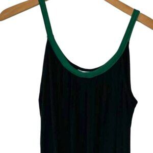 Black and Green Summer Casual T-Shirt Dress